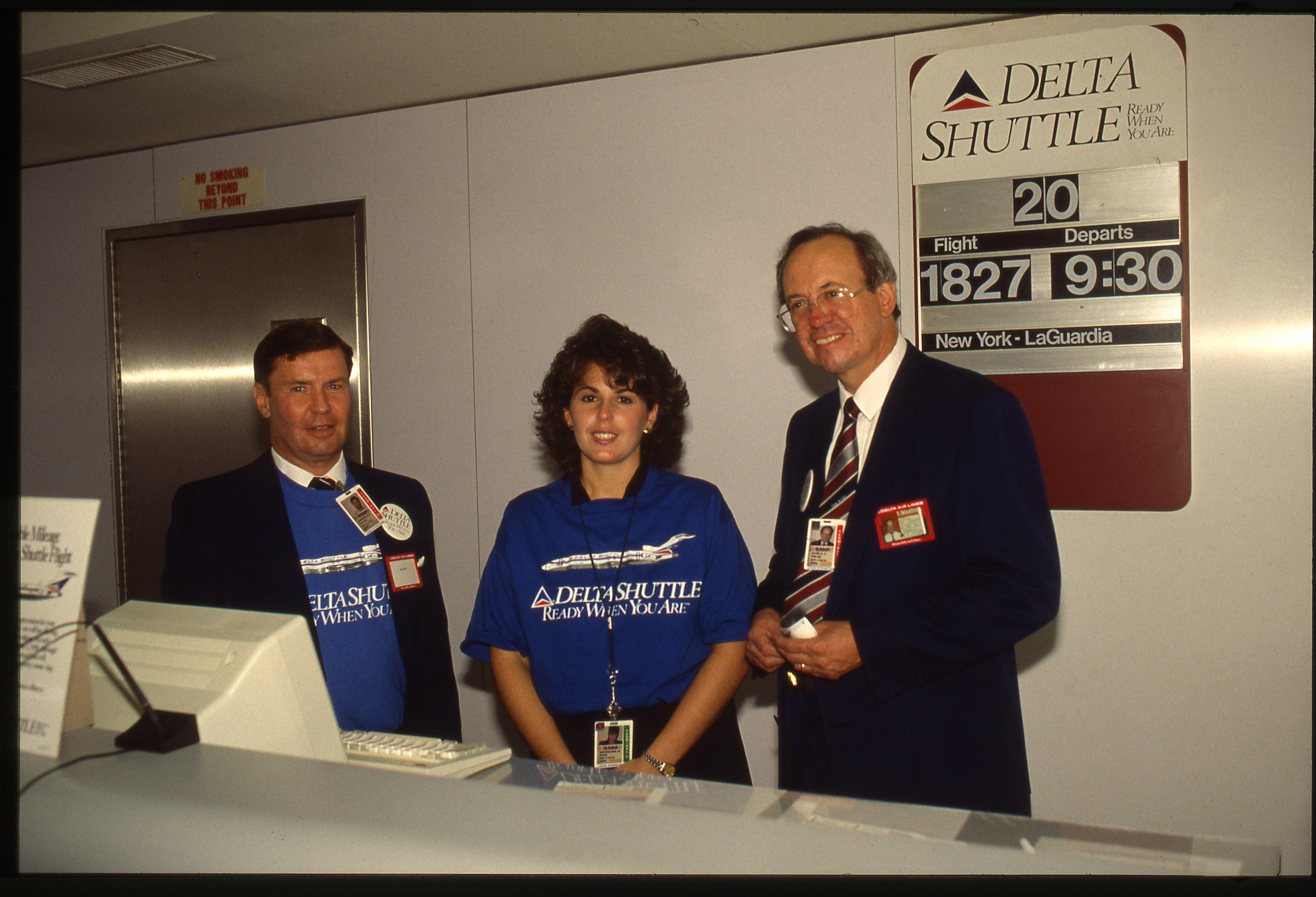 Gate crew for the first flight of the Delta Shuttle, Sept 1, 1991