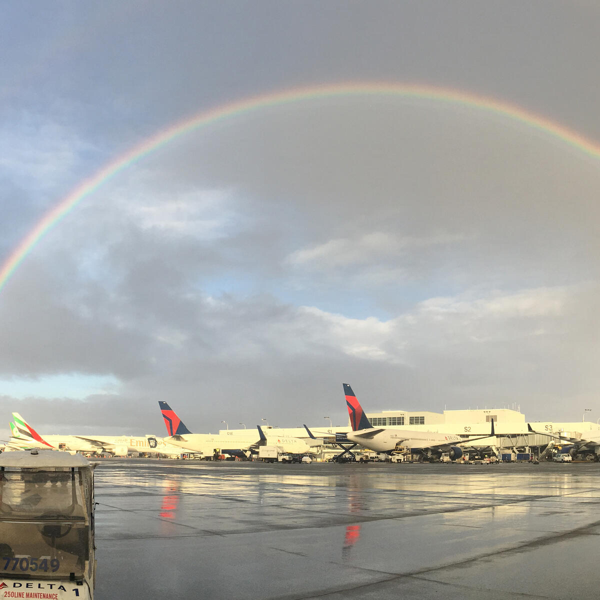 Rainbow at Seattle airport