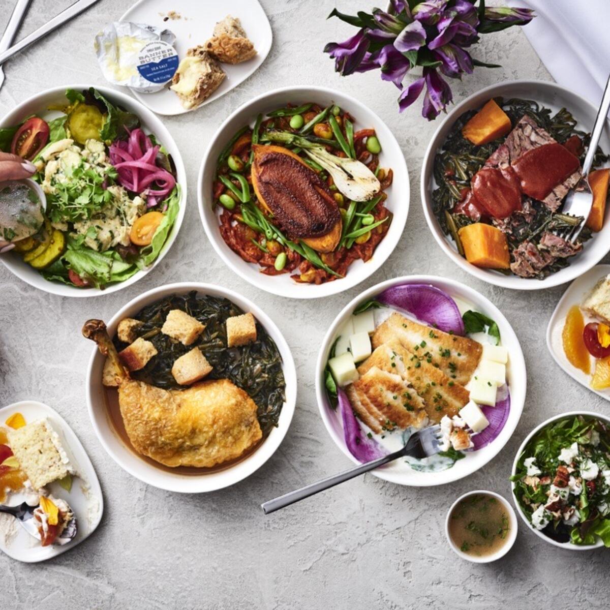 Overview of the meal selections created by Chef Mashama Bailey