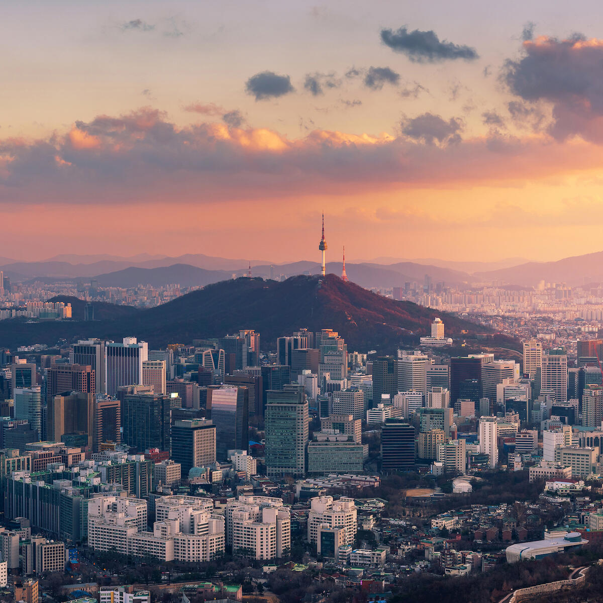 Sunset over Seoul, Korea