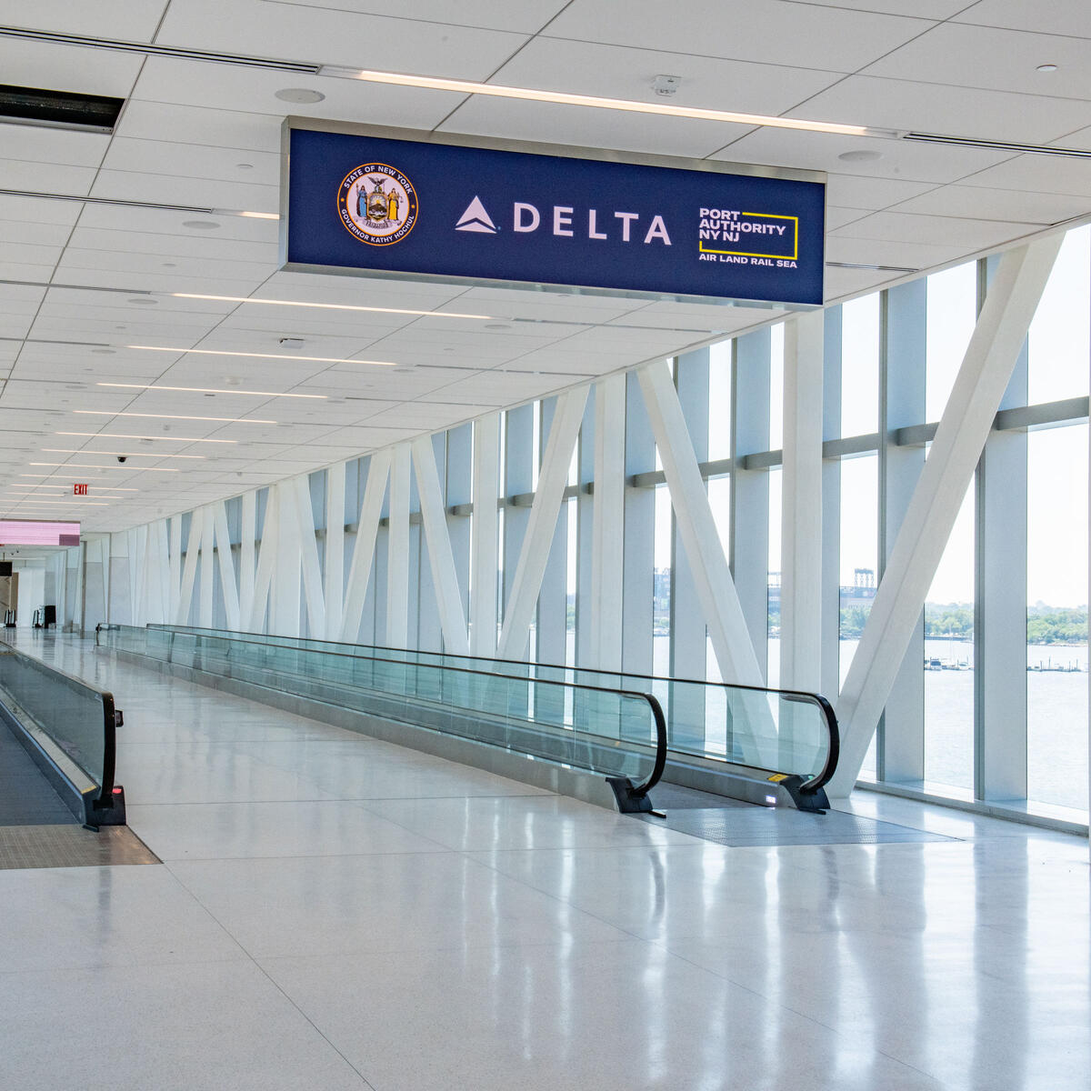 People movers at LaGuardia terminal