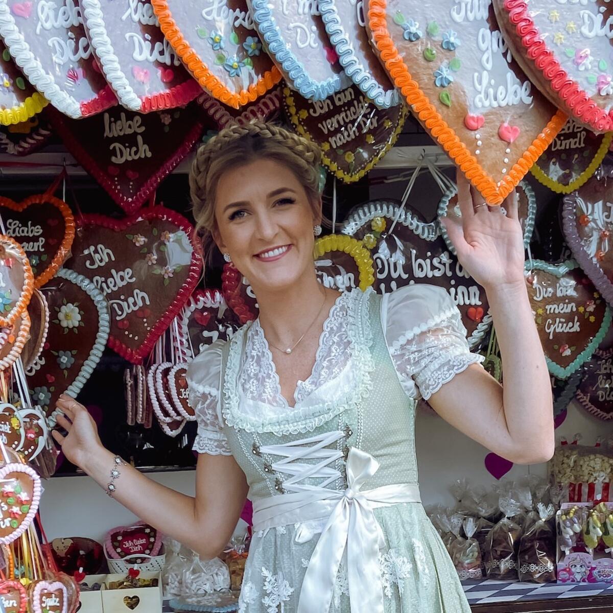 Delta Flight Attendant Sabrina Schaller suggests lebkuchenherzen as traditional keepsake and gift from Munich.