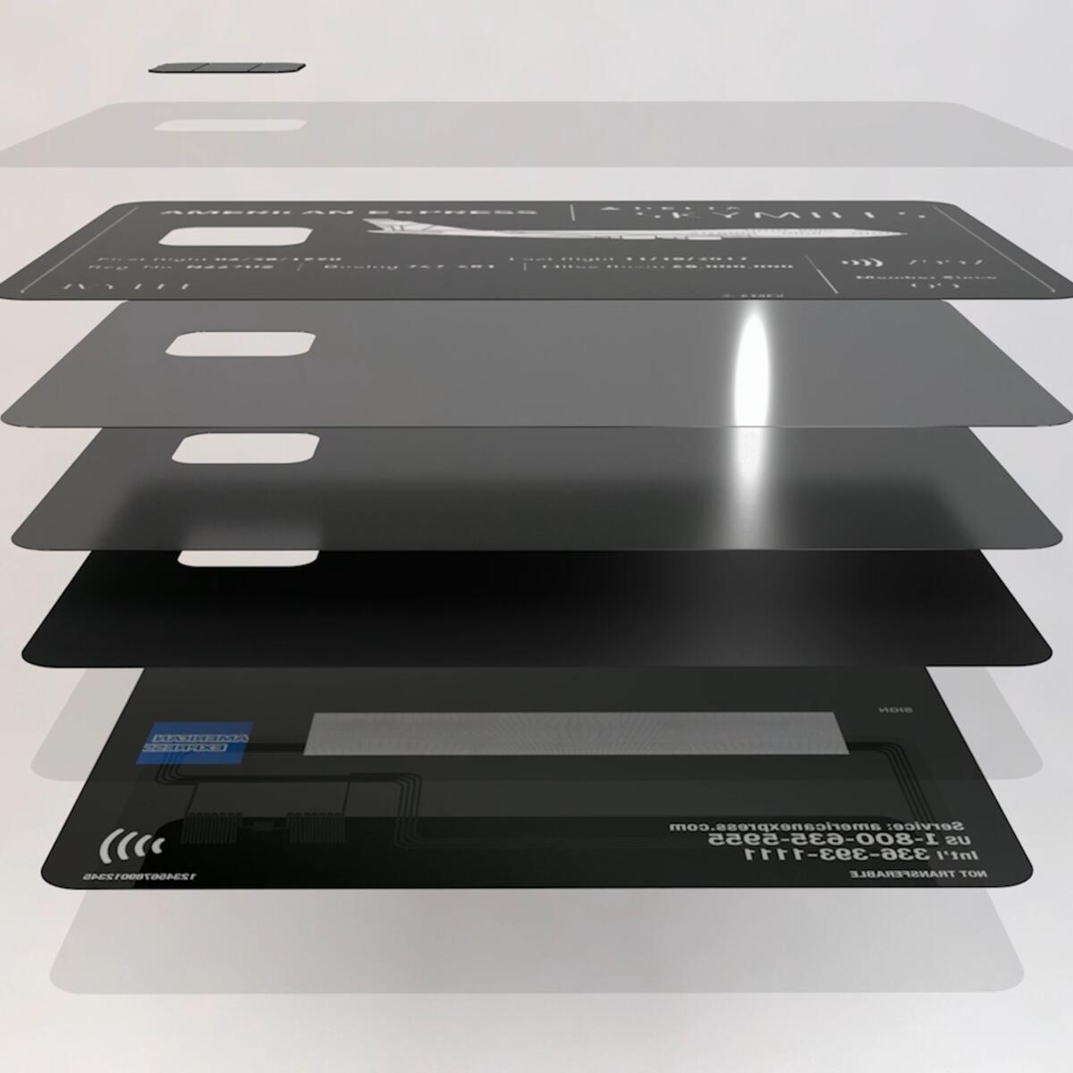 Amex 747 card layers