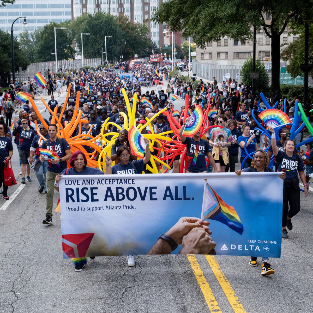 Over 700 Delta people from across the enterprise participated in the annual Atlanta Pride Festival and Parade coinciding with National Coming Out Day.