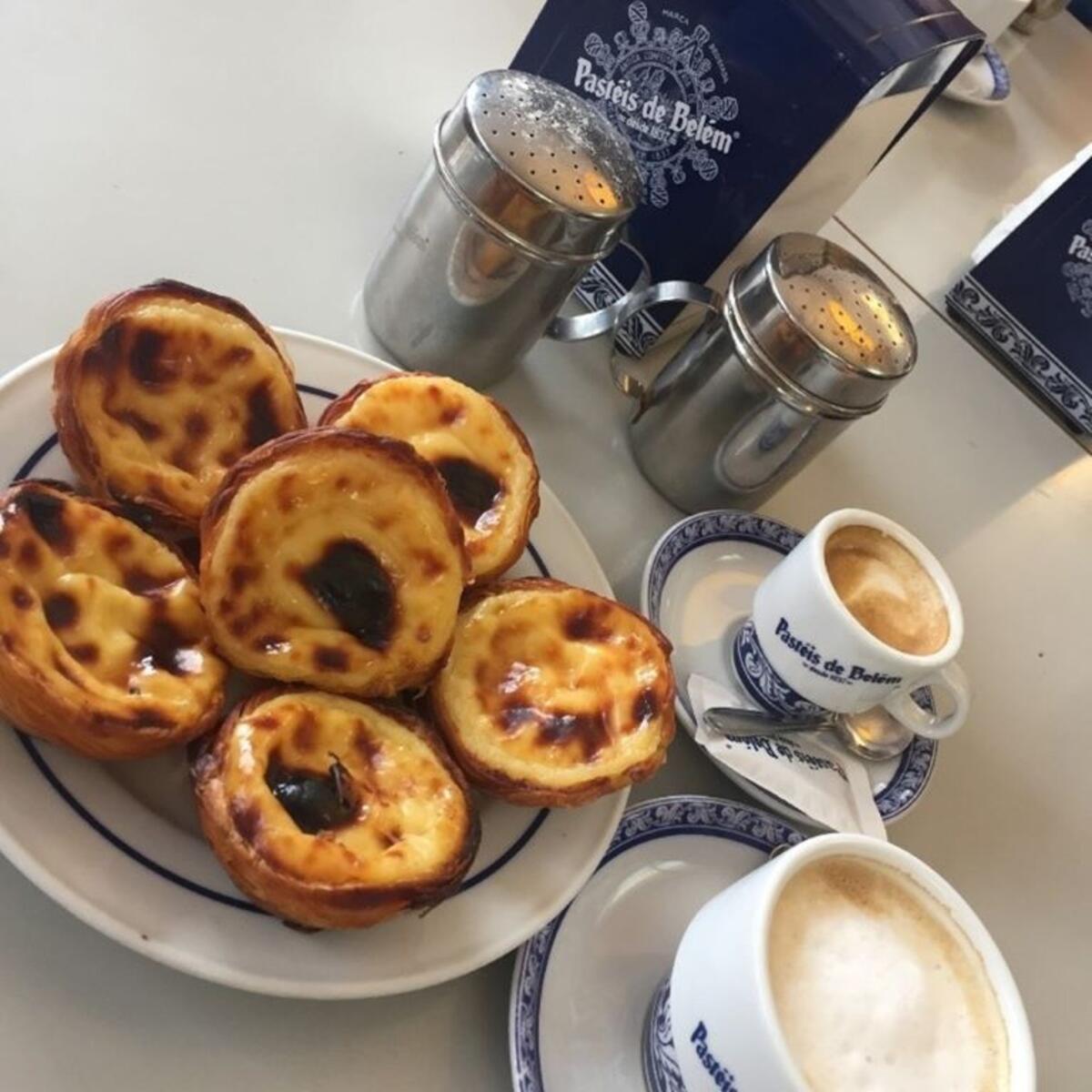 The signature pastry at Pasteis de Belem in Lisbon.