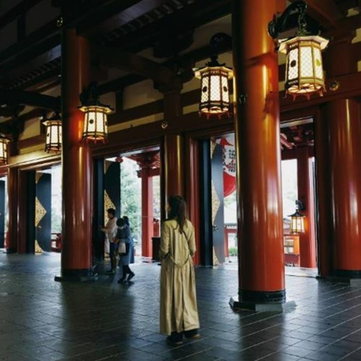 Delta Customer Service Agent Mayumi Saito visits Senso-Ji, a Buddhist temple in Asakusa that is Tokyo's oldest temple.  