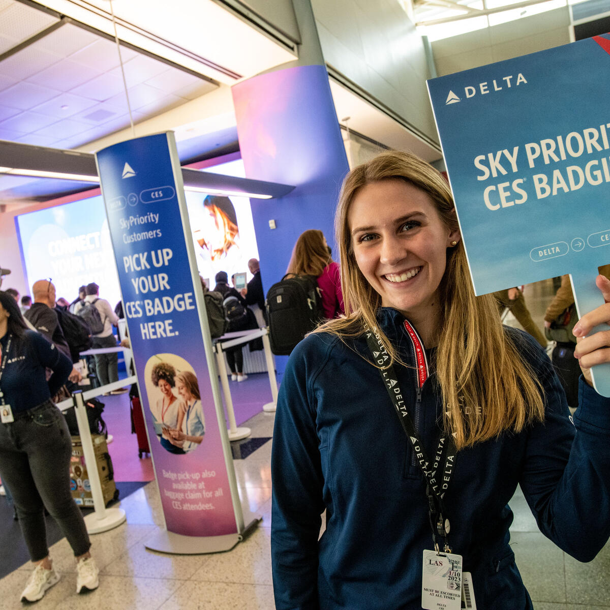 Delta Sky Priority customers were able to pick up their CES badges moments after arriving at Las Vegas' Harry Reid International Airport (LAS).