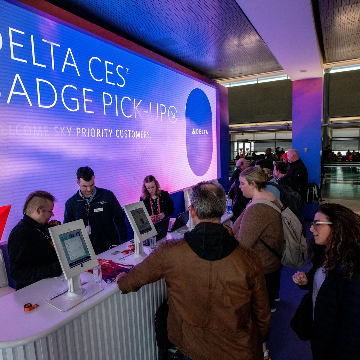 Delta Sky Priority customers were able to pick up their CES badges moments after arriving at Las Vegas' Harry Reid International Airport (LAS).