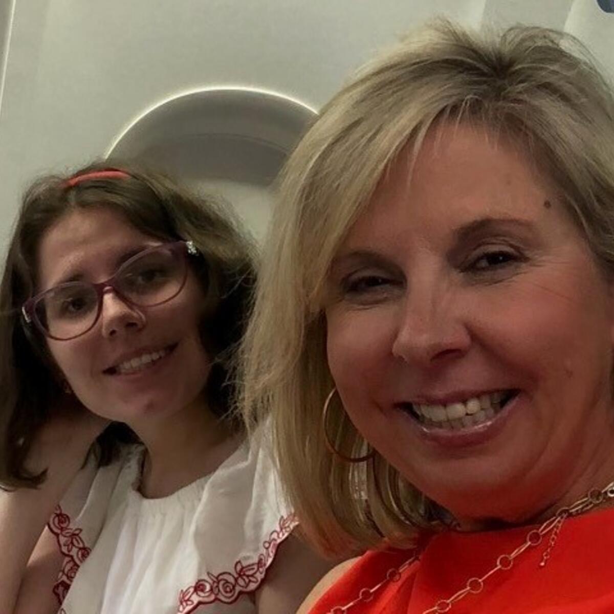 Donna Renfroe with her daughter, Katie, who has autism.