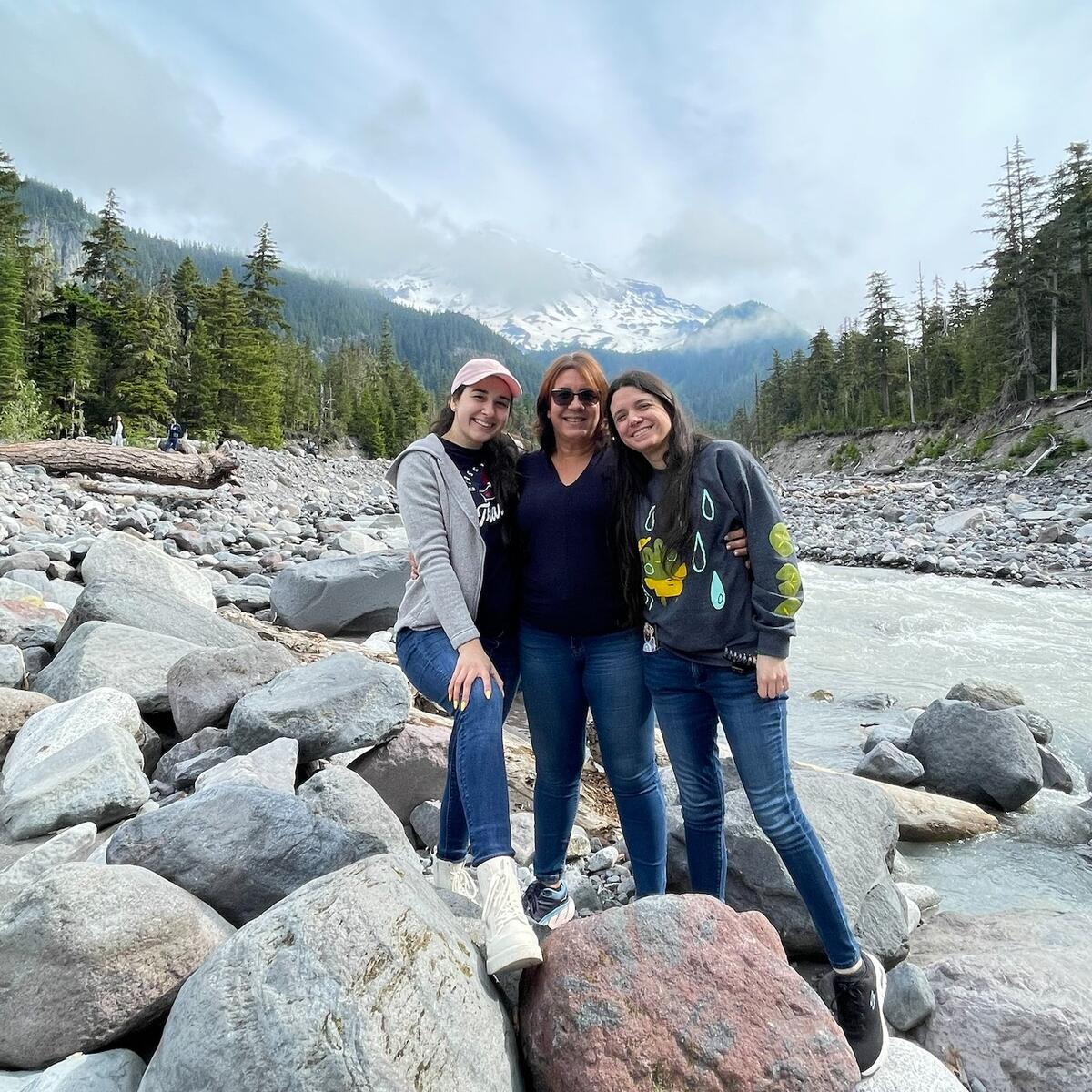 Delta employee Amneris Molina-Nunez with her family in Seattle.