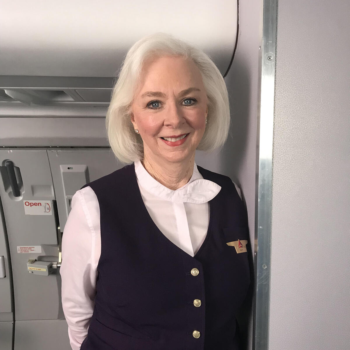 Delta flight attendant Kay Carpenter.