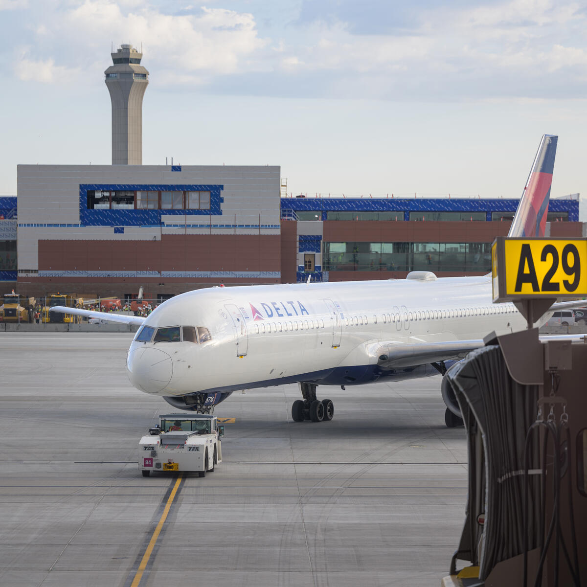 A Boeing 757-200 taxis at Salt Lake City International Airport on May 16, 2023.