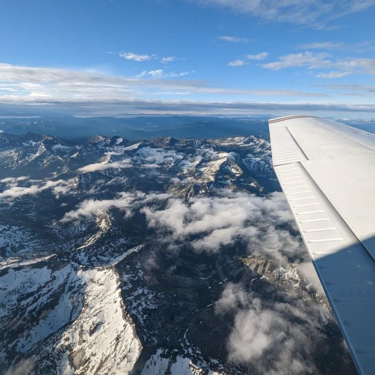 A view of the Rocky Mountains shot during Delta pilots Barry Behnfeldt and Aaron Wilson's fly through of 48 states in 48 hours.