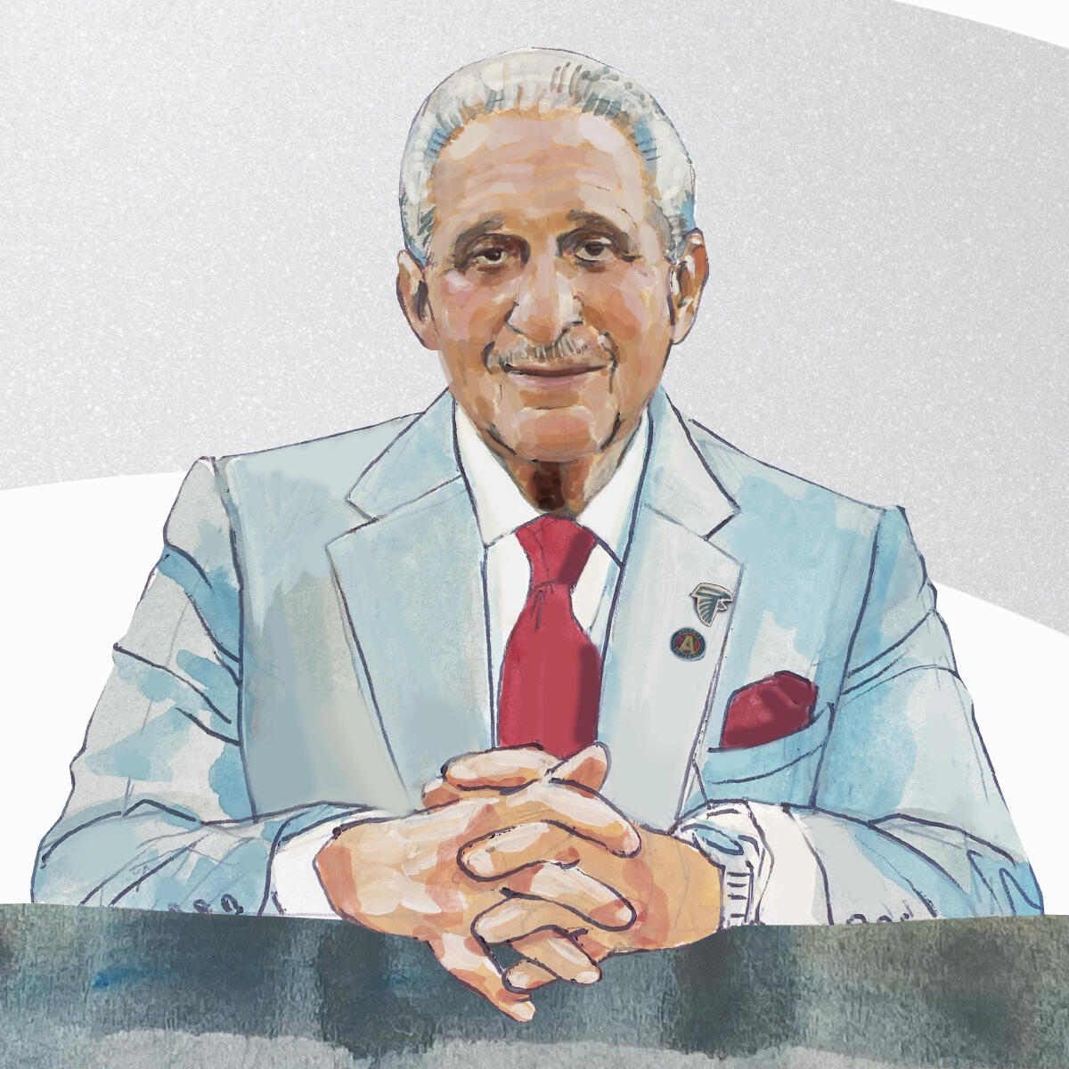 An illustration of Arthur M. Blank, renowned businessman and philanthropist.