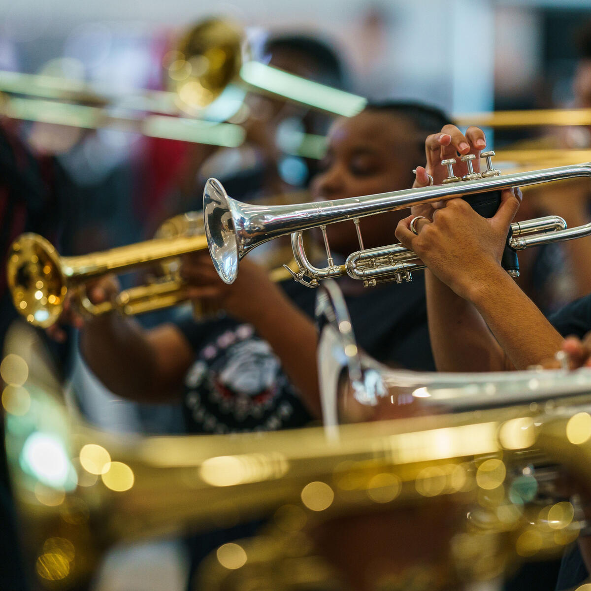 The Dutchtown High School marching band, also traveling to Normandy to play during the D-Day Commemoration, treated the WWII veterans to a special performance followed by an honor guard ceremony. 