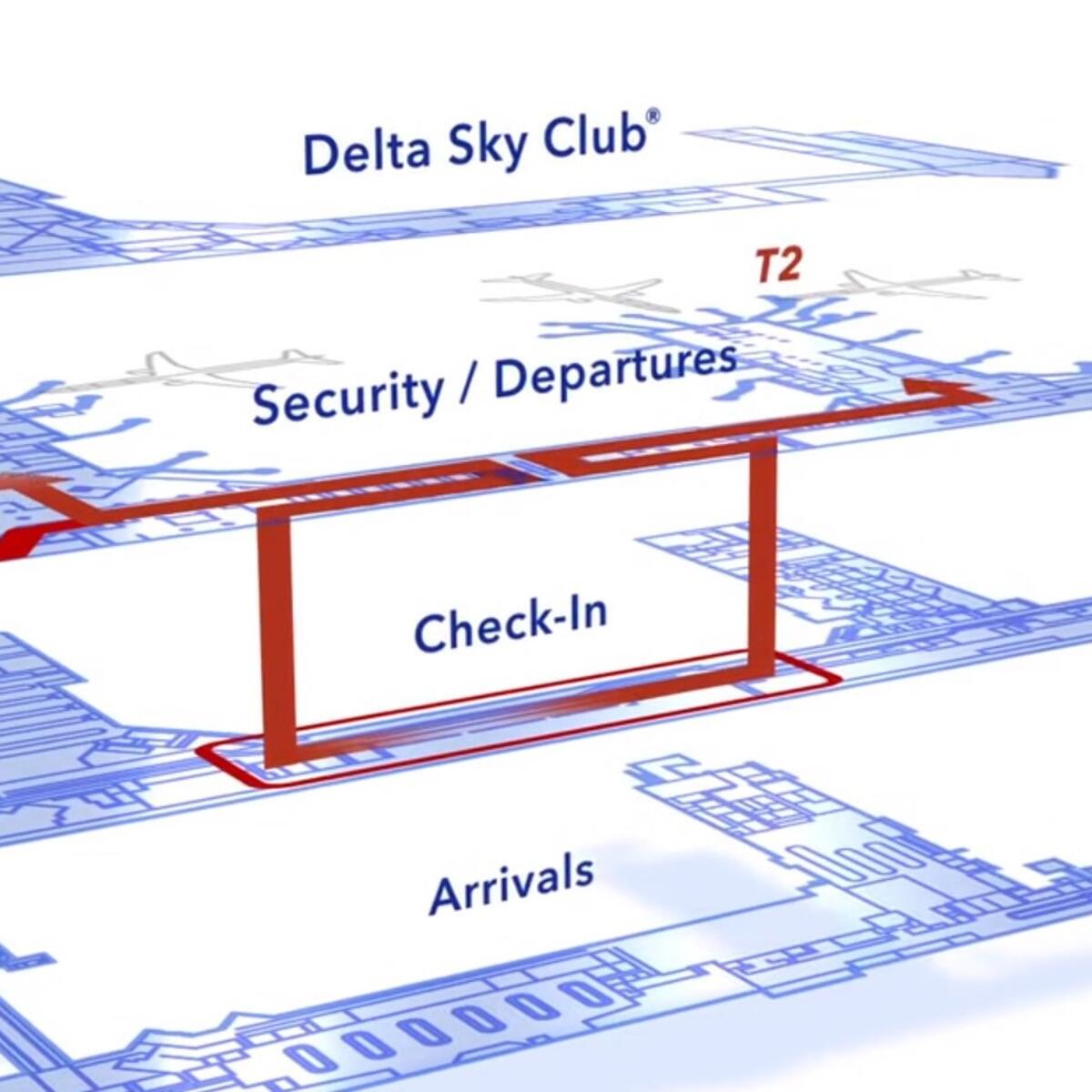 Blueprints of Delta's plan to modernize, upgrade and connect Terminals 2, 3 and the Tom Bradley International Terminal (Terminal B) at LAX.