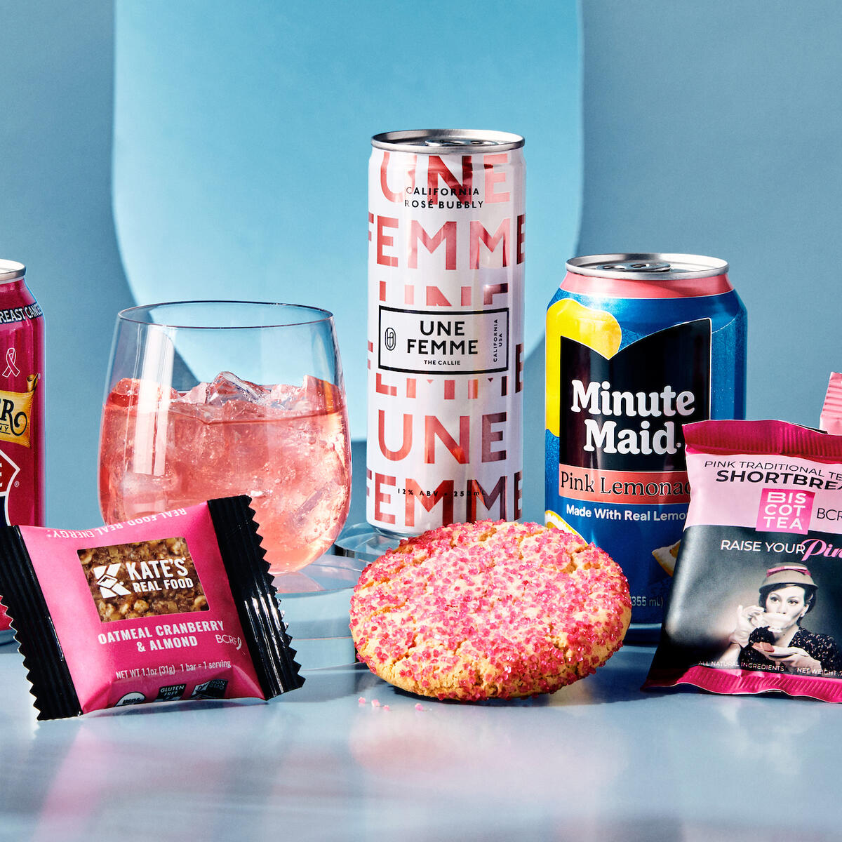 Pink-themed Delta products being offered during the month of October to support Breast Cancer Research Foundation