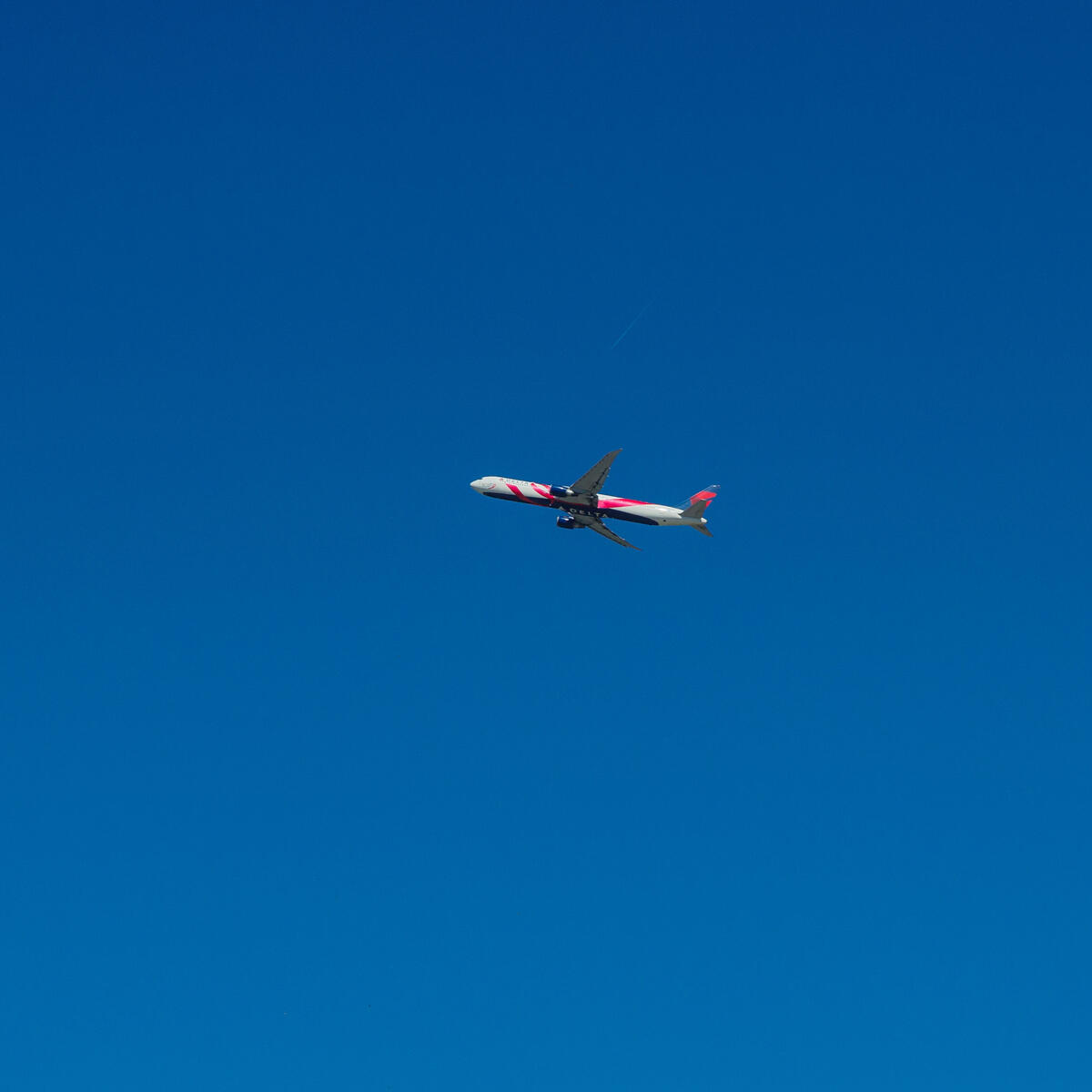 Delta's Breast Cancer One charter flight in the sky