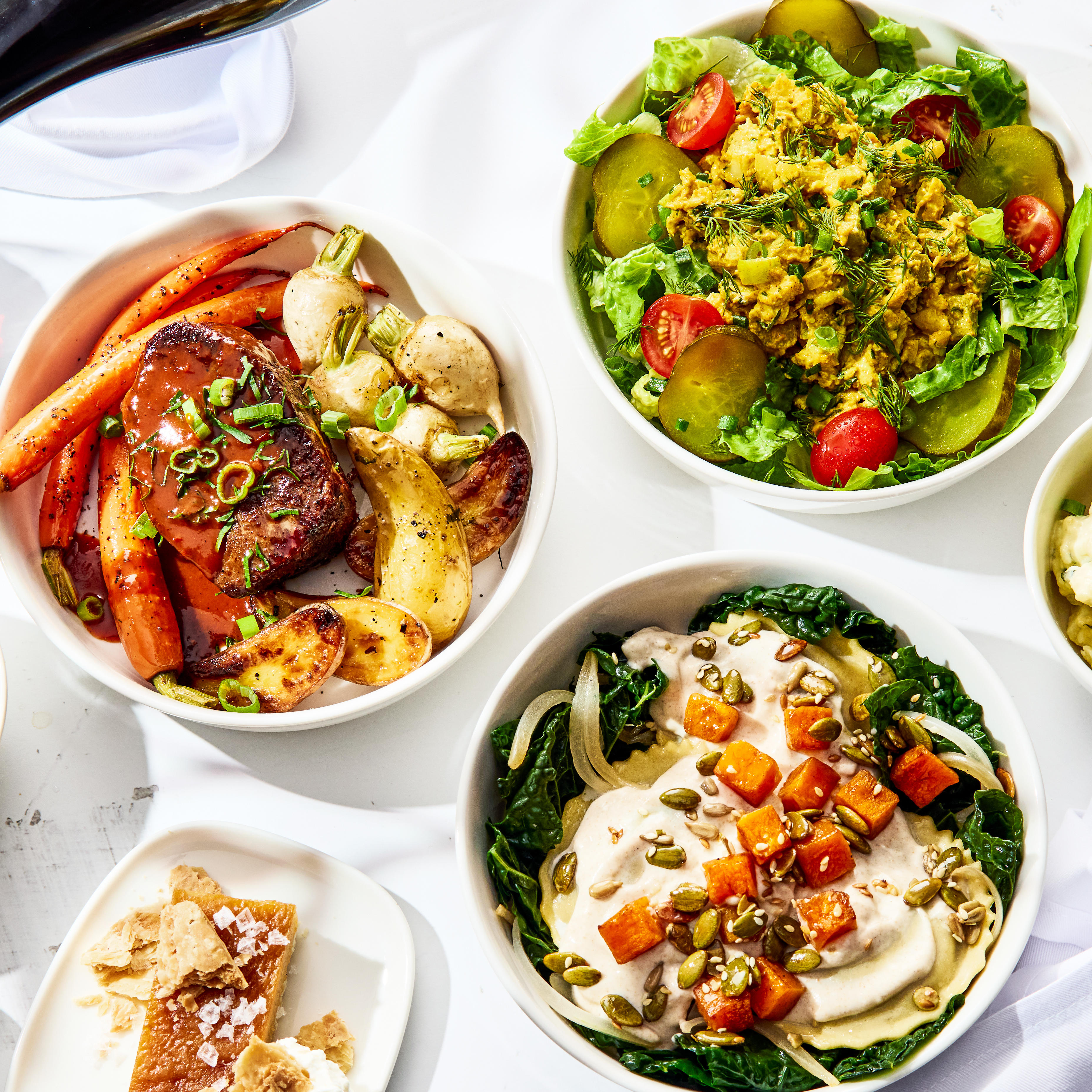 First class lunch and dinner