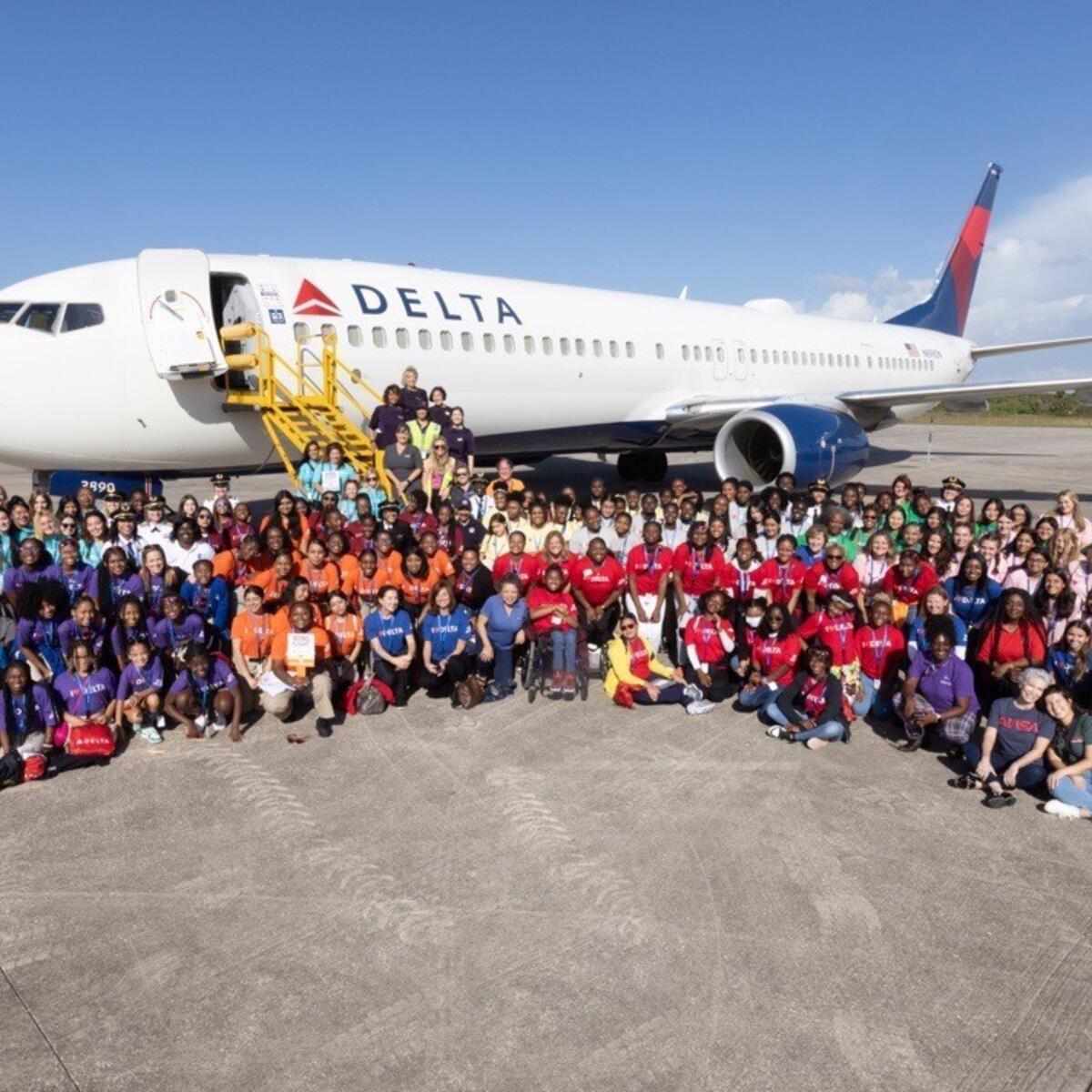 A group shot of the 2023 Delta WING Flight attendees