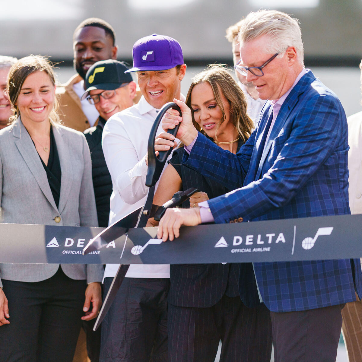 Delta and the Utah Jazz commemorated the official return of the Delta Center to Salt Lake City with a festive ribbon cutting ceremony and press conference on Thursday, Oct. 26, 2023. 