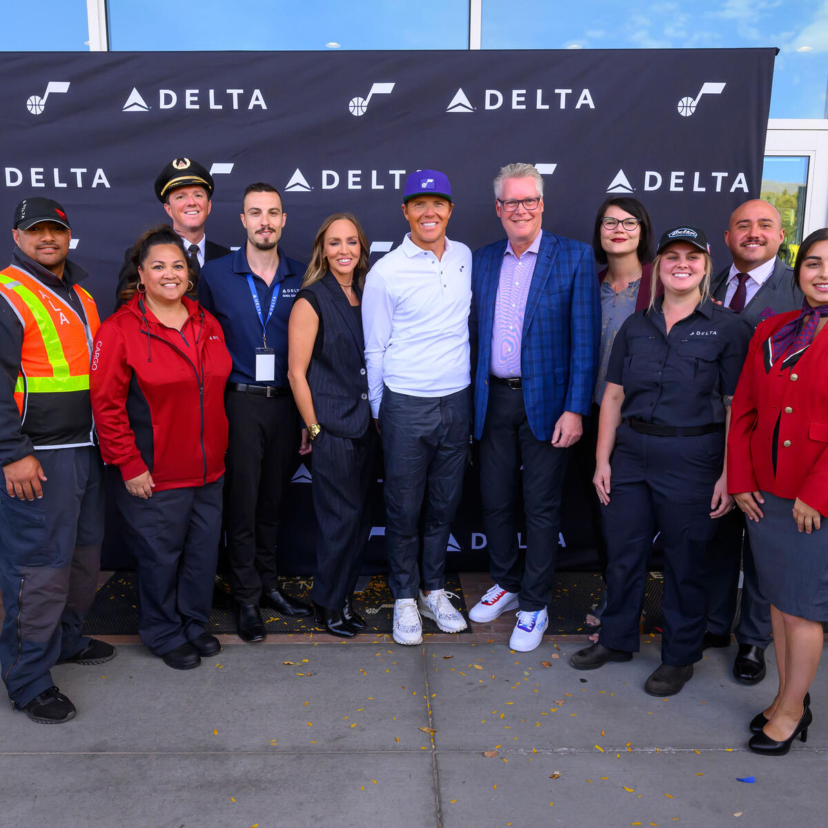 Delta and the Utah Jazz commemorated the official return of the Delta Center to Salt Lake City with a festive ribbon cutting ceremony and press conference on Thursday, Oct. 26, 2023. 