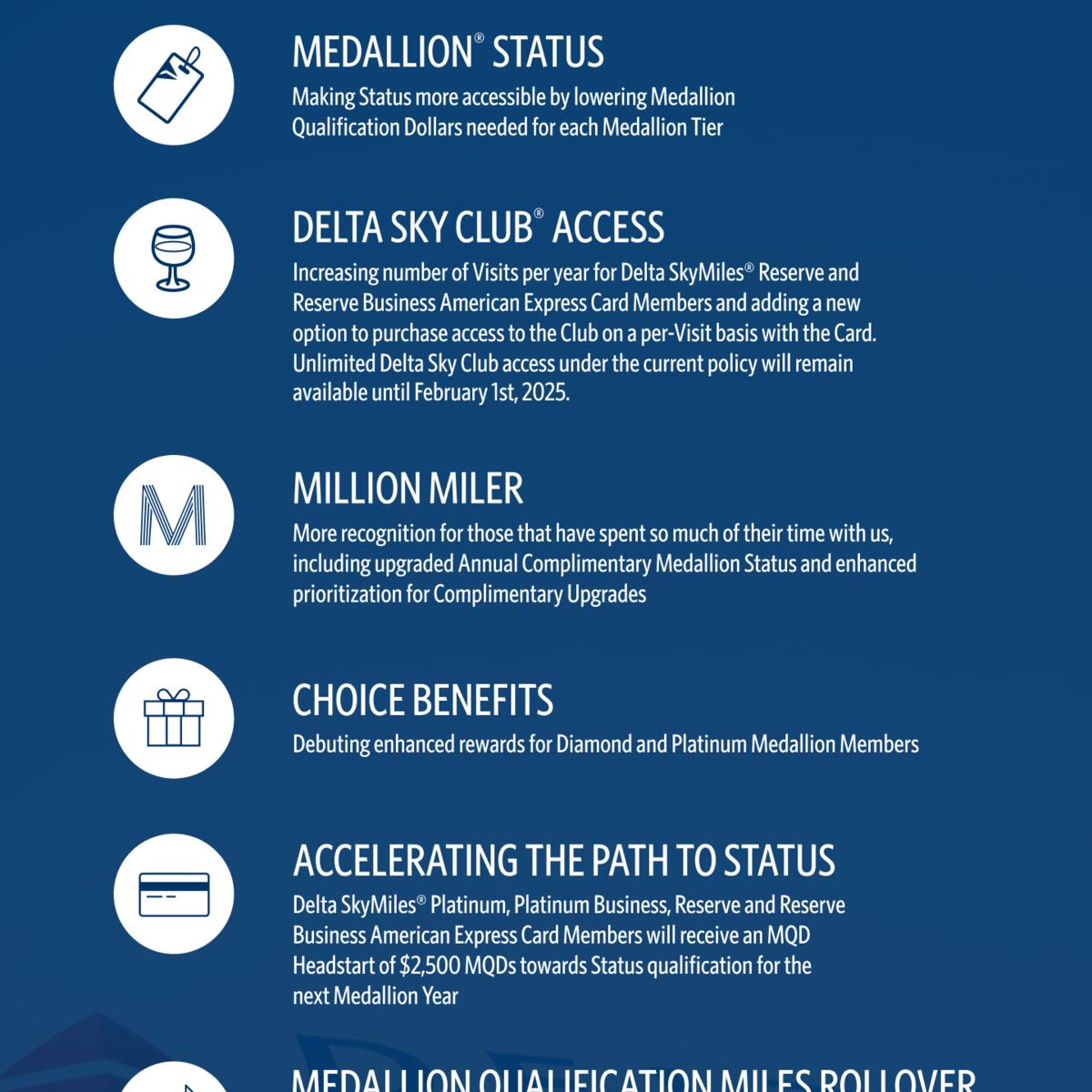 Delta shared several updates to its SkyMiles Program Wednesday, modifying some of the changes announced in September and adding several new benefits.