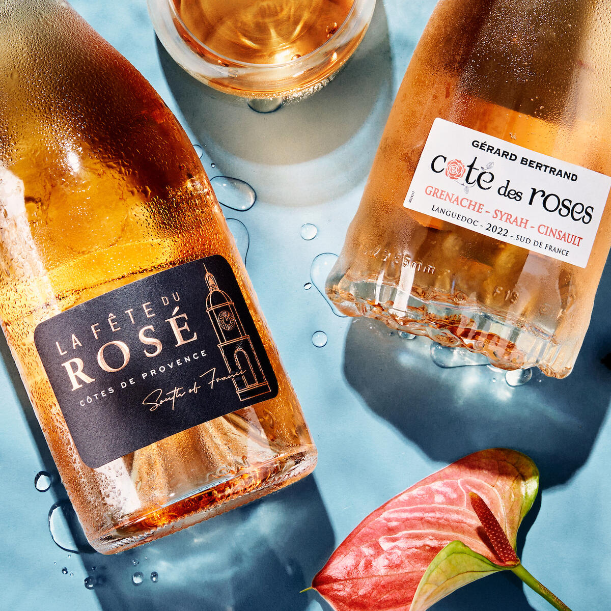 Rosés offered onboard as part of Delta's wine program