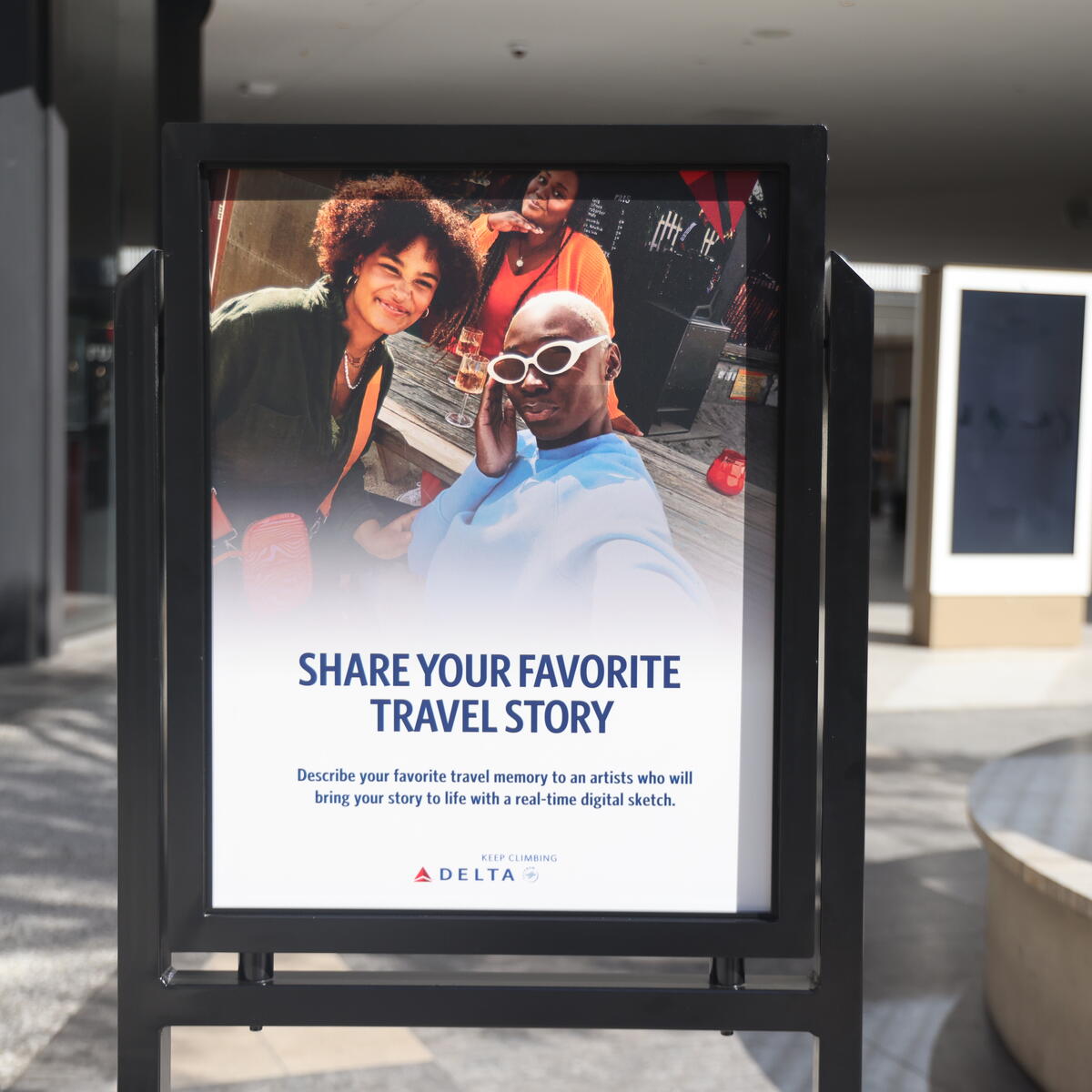 As an extension of our Faces of Travel initiative, Delta invited employees and members of the Los Angeles community to share accounts of memorable travel experiences, which were brought to life in real-time via digital sketch by seven commissioned emerging artists with diverse backgrounds. Among the selection of talented artists was Delta employee Andersen Cupid, Designer – Window Seat.