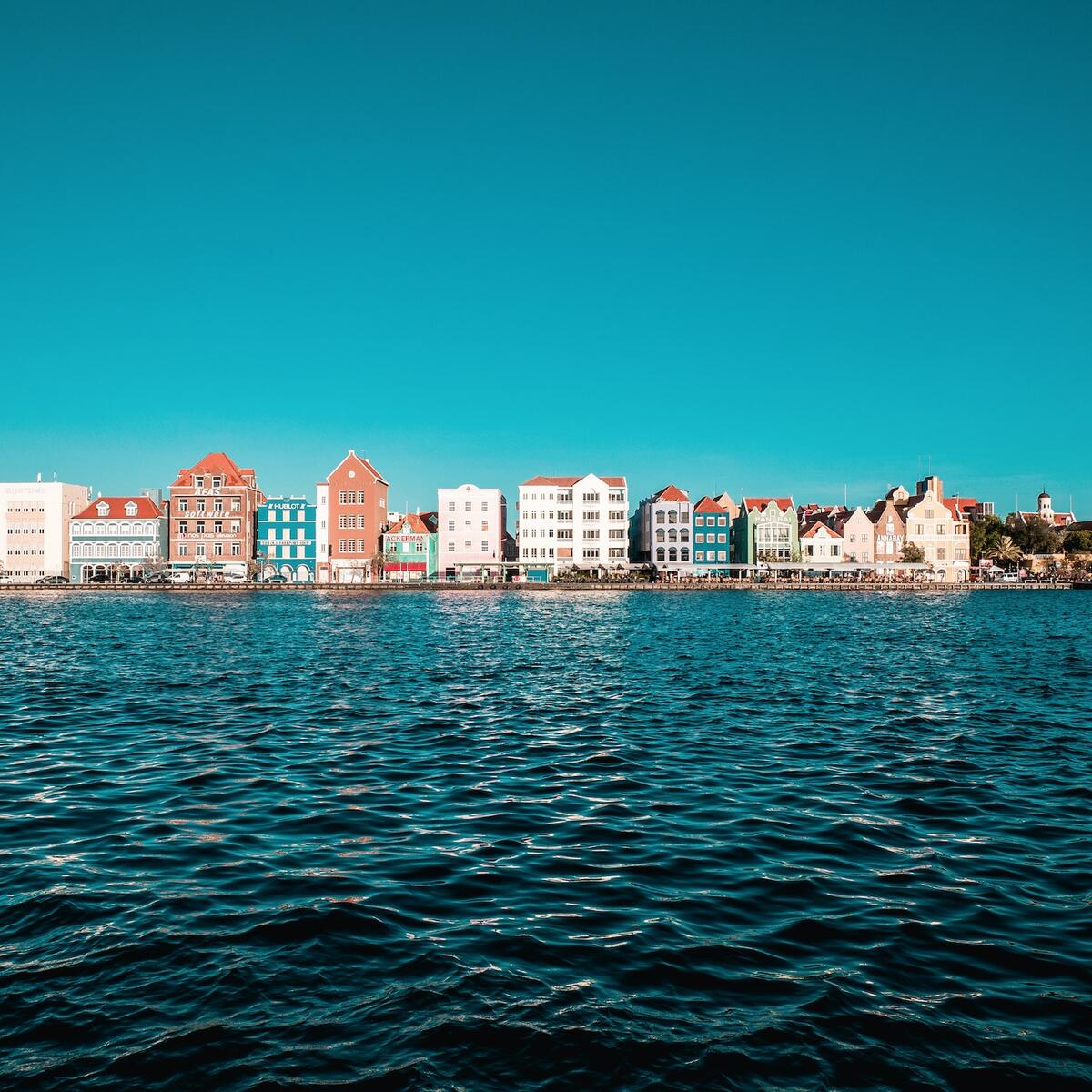 Houses along the waterfront of Curacao's capital, Willemstad