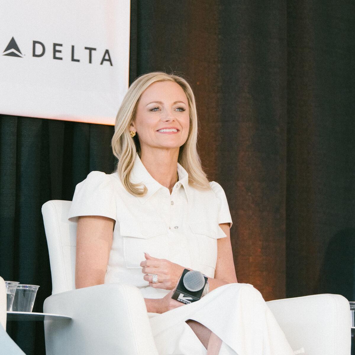 Delta CMO Alicia Tillman shares a stage with representatives from Pfizer and ESOBEAUTY and discusses how Delta is reimagining the role of CMO by unlocking the value of connecting members to experiences&nbsp;on the Rebranding the Role of the CMO&nbsp;panel on March 10 at SXSW 2024.