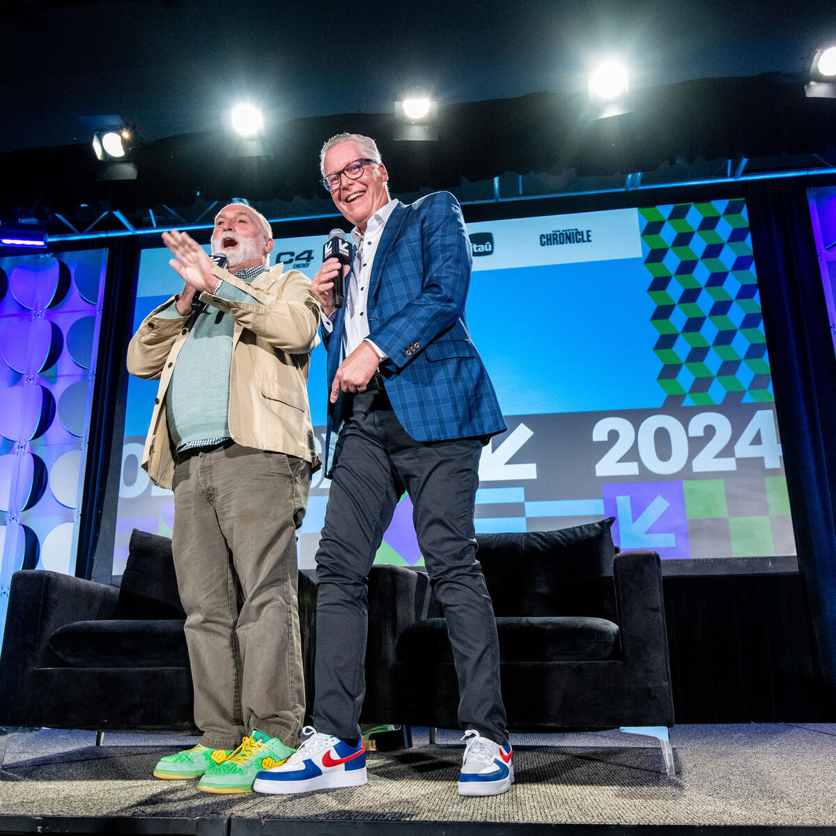 Delta CEO Ed Bastian is joined on stage at SXSW 2024 with Chef José Andrés, a renowned restaurateur, humanitarian, and CEO of José Andrés Group and founder of World Central Kitchen. 