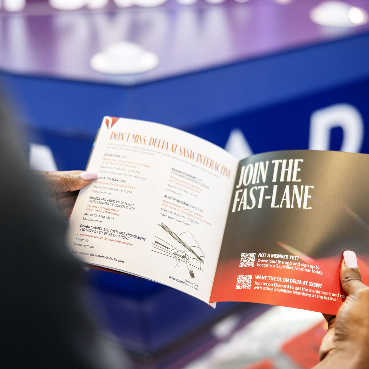 Delta's Ascend zine provided a curated guide to SXSW 2024 and local Austin sights.