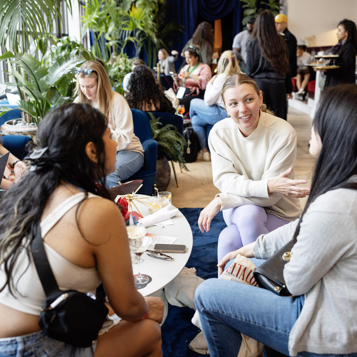 SkyMiles members enjoy the Delta Lounge activation and amenities during their visit to SXSW 2024.