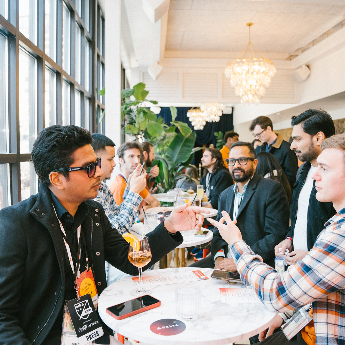 SkyMiles Members enjoy the Delta Lounge amenities and activation during SXSW 2024.