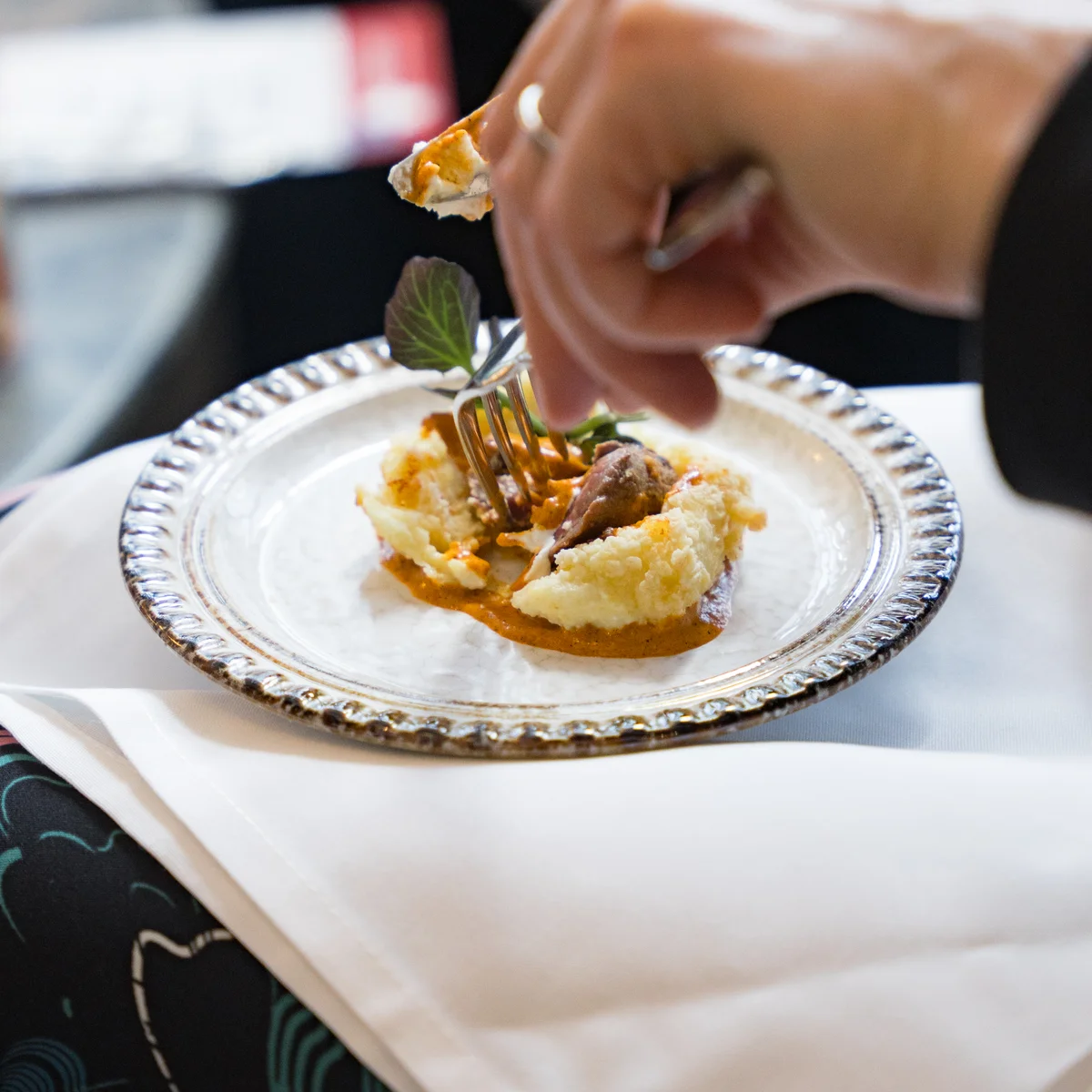 Guests of the Delta Lounge enjoyed complimentary culinary delights from Austin local and James Beard-nominated Rene Ortiz, including&nbsp;a mix of classics like pork carnitas with globally flavored delights such as quinoa potato latkes and tuna crispy rice.