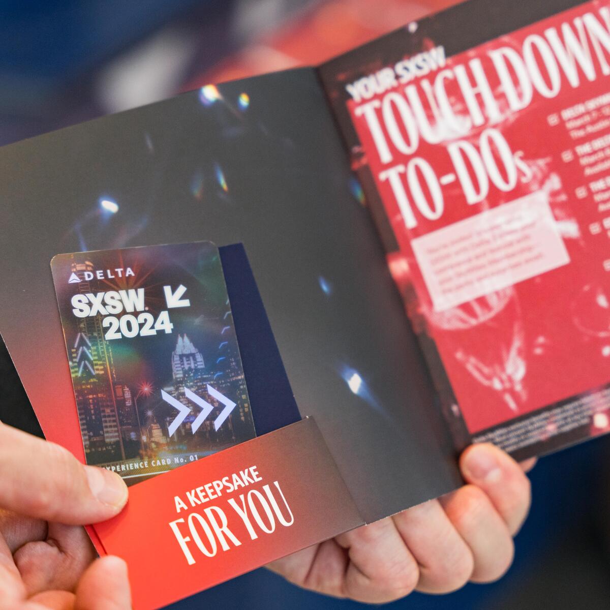 Delta's Ascend curated SXSW 2024 guide and zine surprised and delighted SkyMiles members, featuring a limited-edition holographic collector's card commemorating the event.
