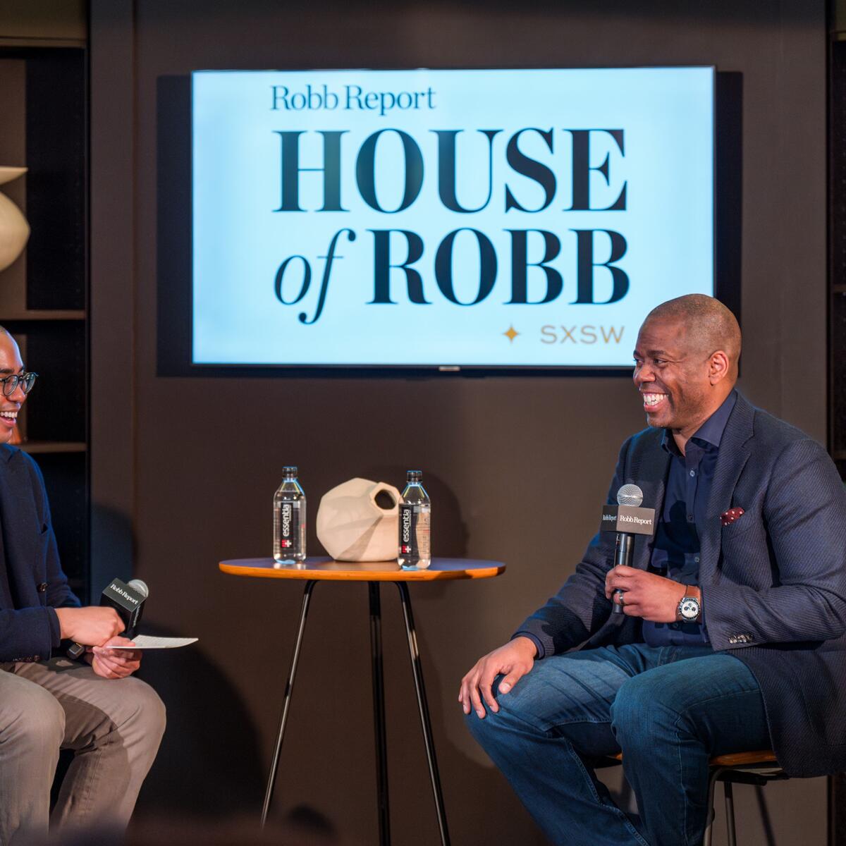 Dwight James, SVP, Customer Engagement & Loyalty, CEO, Delta Vacations, speaks with Justin Fenner, Robb Report's senior editor, during the "Premium Experience, Elevated Membership" panel at House of Robb on March 10 during SXSW 2024. Dwight provided an overview about how Delta is elevating what it means to be a SkyMiles® member while delivering relevant value to customers.