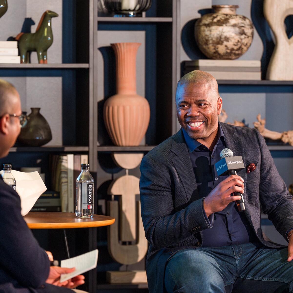 Dwight James, SVP, Customer Engagement & Loyalty, CEO, Delta Vacations, speaks with Justin Fenner, Robb Report's senior editor, during the "Premium Experience, Elevated Membership" panel at House of Robb on March 10 during SXSW 2024. Dwight provided an overview about how Delta is elevating what it means to be a SkyMiles® member while delivering relevant value to customers.