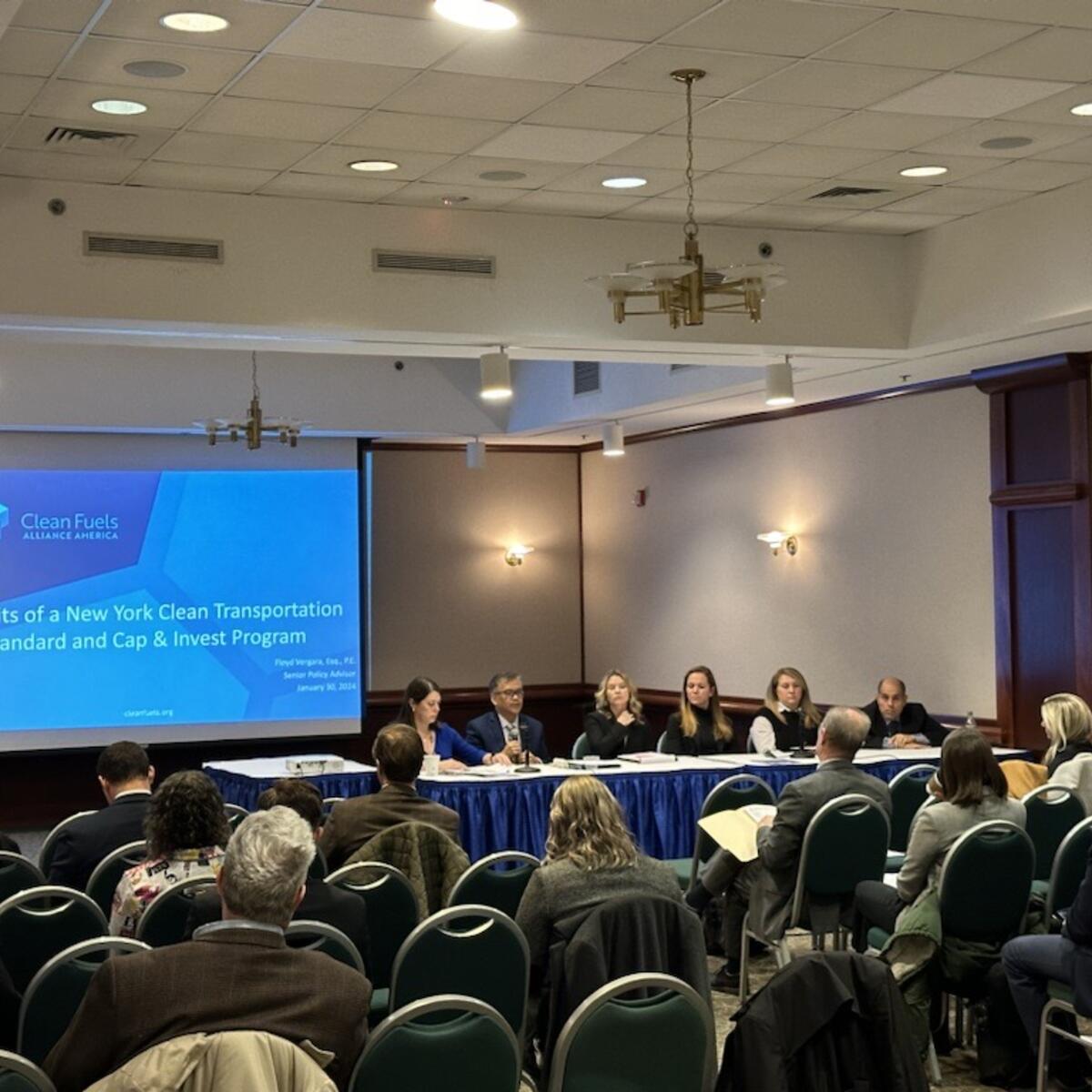 Delta Chief Sustainability Officer Amelia DeLuca joined the Clean Fuels NY Coalition in Albany to promote the passage of a Clean Fuel Standard (CFS), which would incentivize fuel producers to create low carbon fuels to power existing cars, trucks and planes.