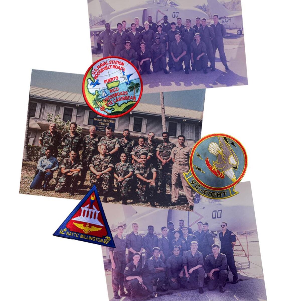 Delta employee Zaury Trinidad-Durden’s military experience, in photos. Patches she earned are also on display.