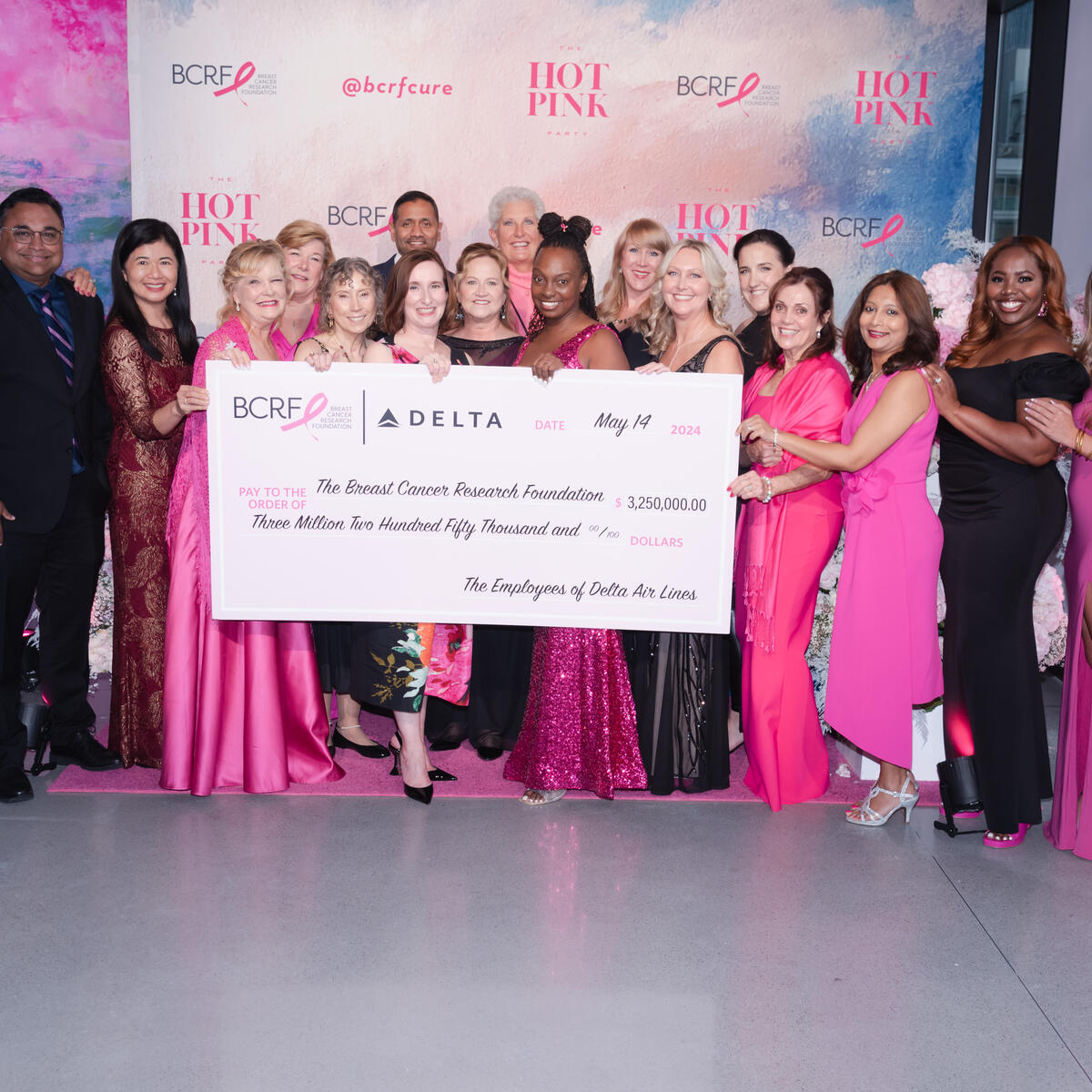 At this year's Breast Cancer Research Foundation Hot Pink Party in New York, Delta people were recognized for raising more than $3.25 million for BCRF in 2023.