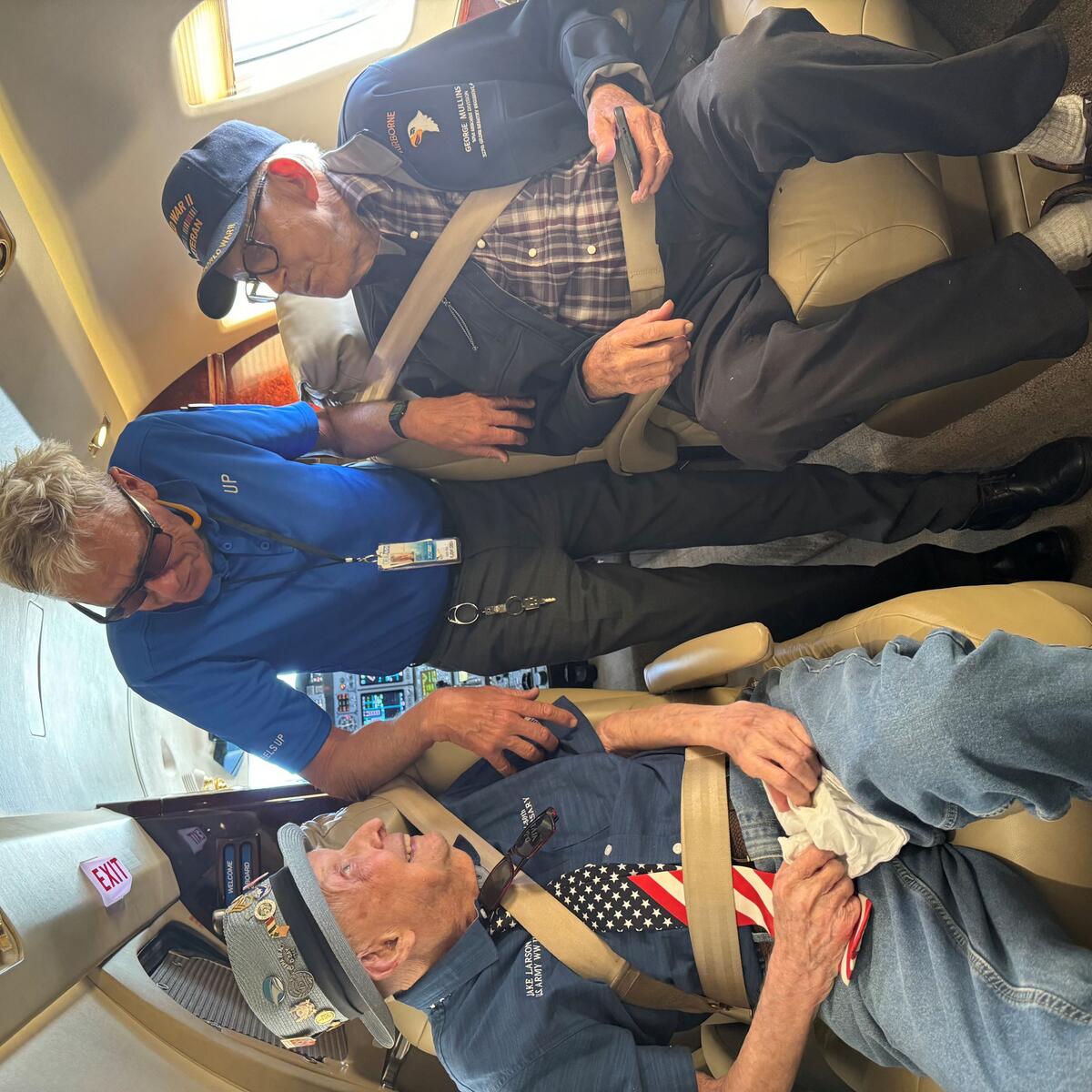 As WWII Veterans from around the country began making their way to Atlanta for the special charter flight directly to Normandy, Wheels Up – a valued partner of Delta that offers private aviation solutions – gave two WWII Veterans (age 99 and 101) the experience of a lifetime to kick off their journey by flying them directly from California to Atlanta in a private Citation X Super-Mid Jet. 