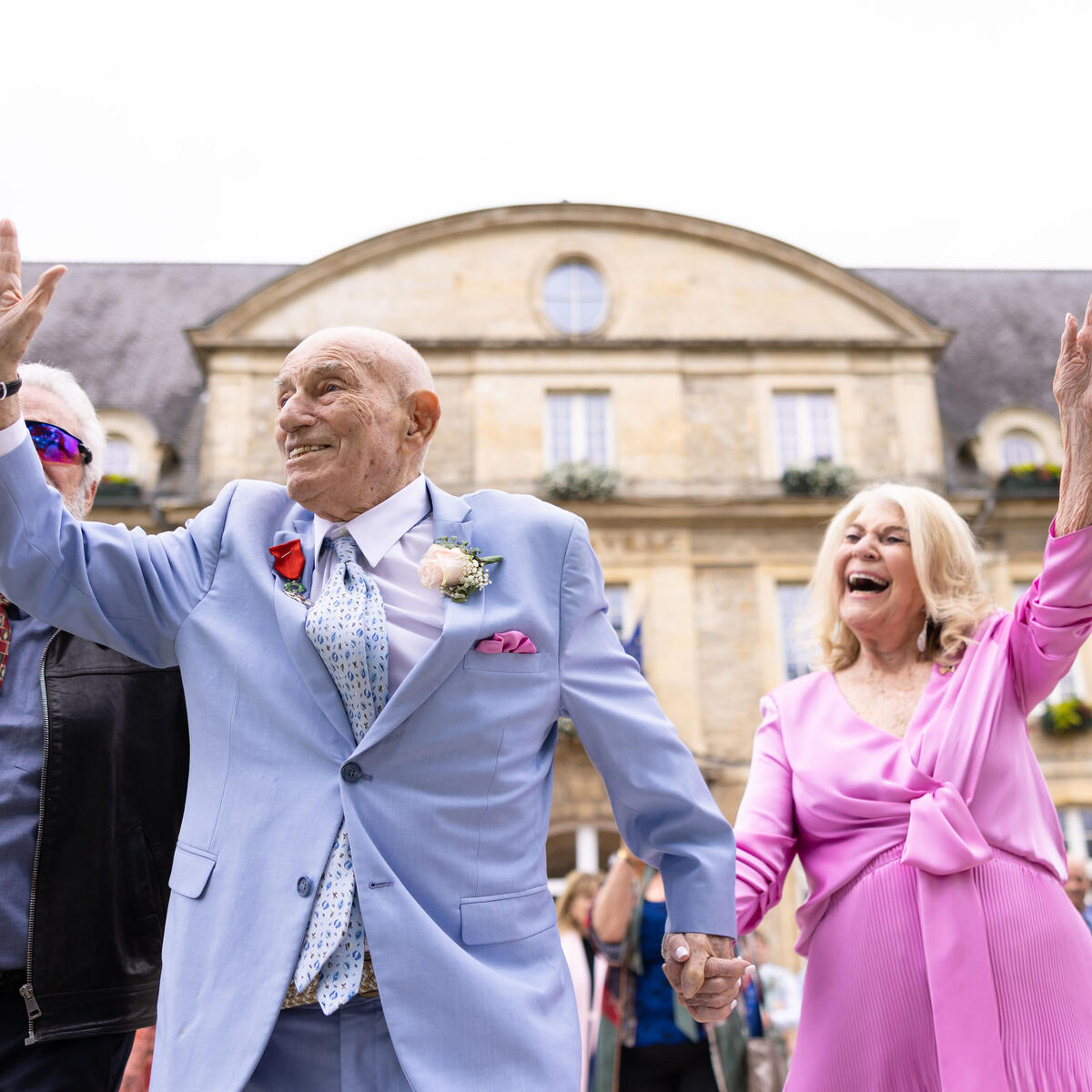 On June 8, WWII Veterans were welcomed to Utah Beach by the Mayor of Saint Marie du Mont., and members of the Delta family had the honor of attending the wedding of 100-year-old WWII Veteran Harold Terens and his now-wife, 96-year-old Jeanne Swerlin.