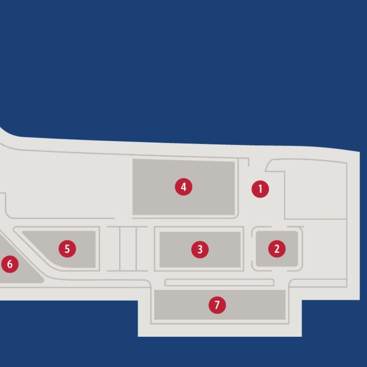 A map of the new Delta One Lounge at JFK