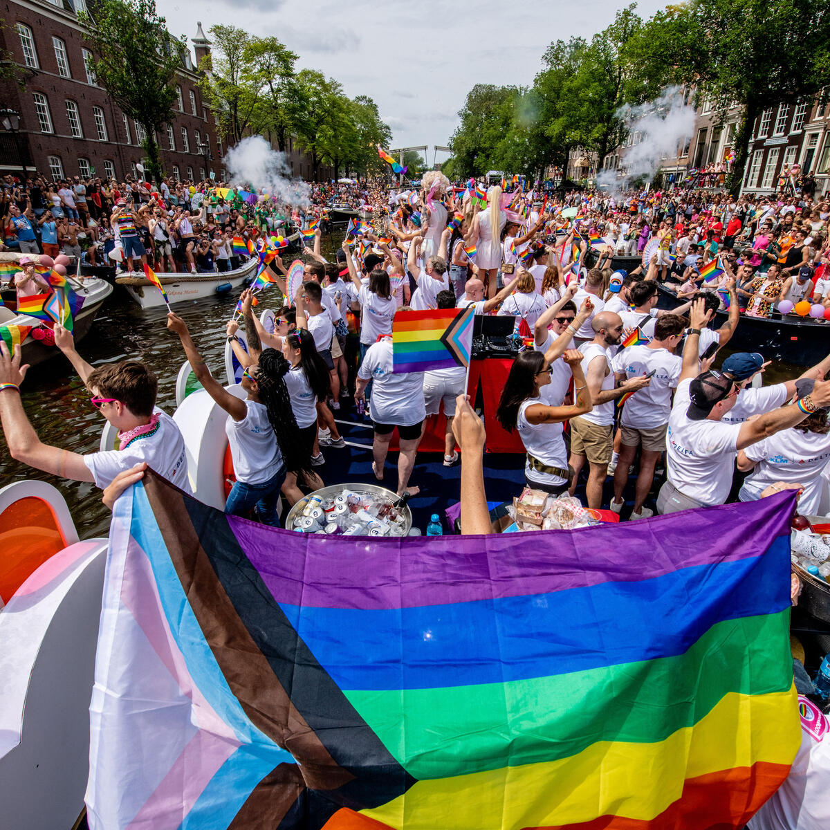 Delta and its partner airline KLM came together on Aug. 3, for the annual Canal Parade in Amsterdam, one of the most iconic LGBTQ events in the world.