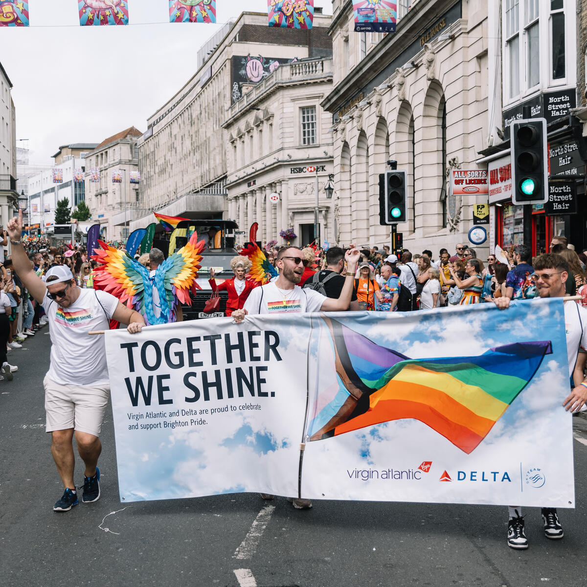 Delta people march in the Brighton & Hove Pride parade