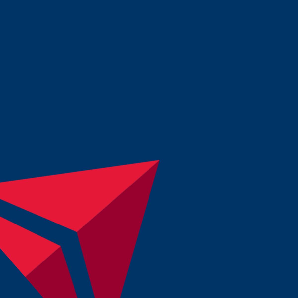 The Delta widget set against a blue background