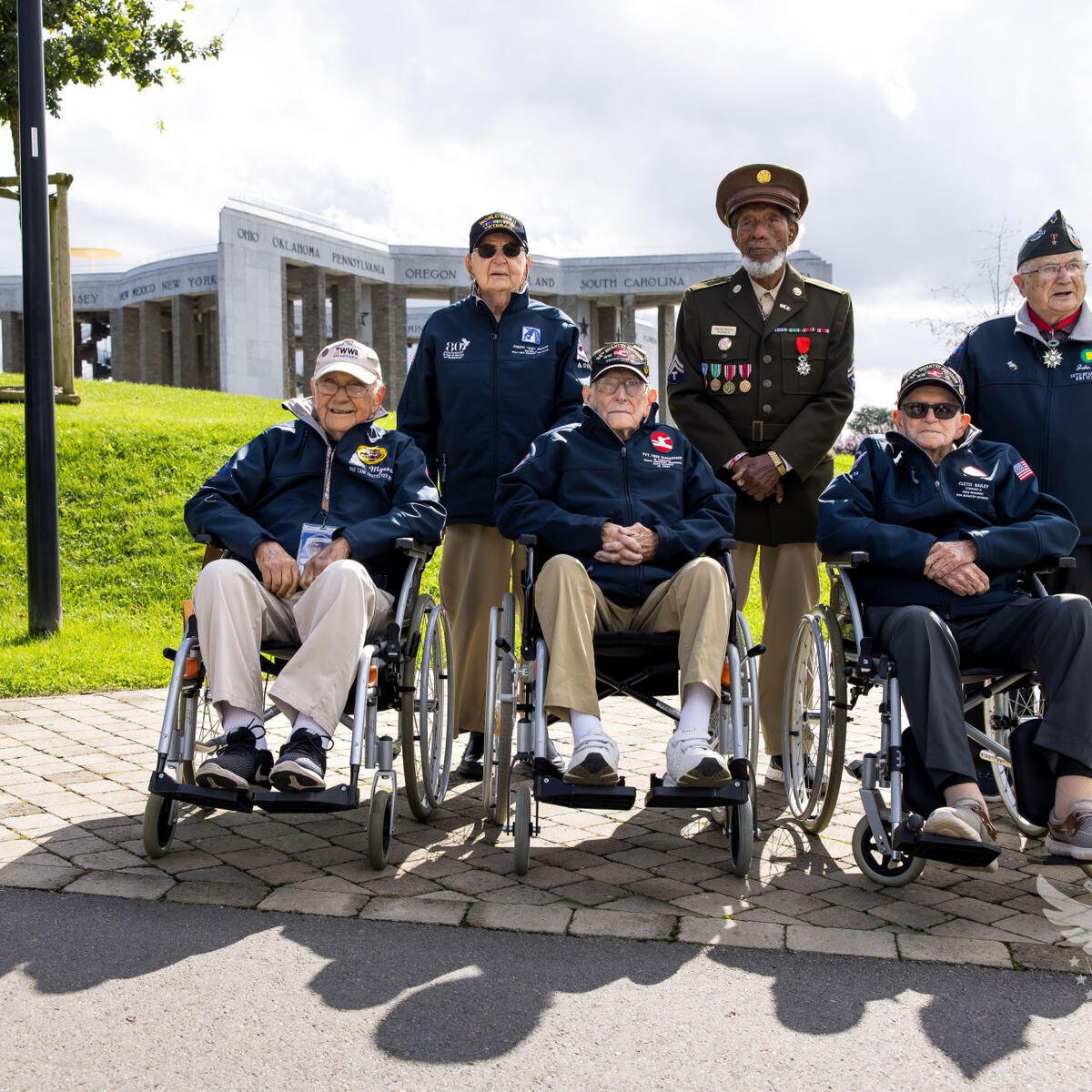 A group photo of the six U.S. veterans and Delta flew to the Netherlands to honor the sacrifices made by their comrades and to reflect on the impact of their efforts on liberating Europe.