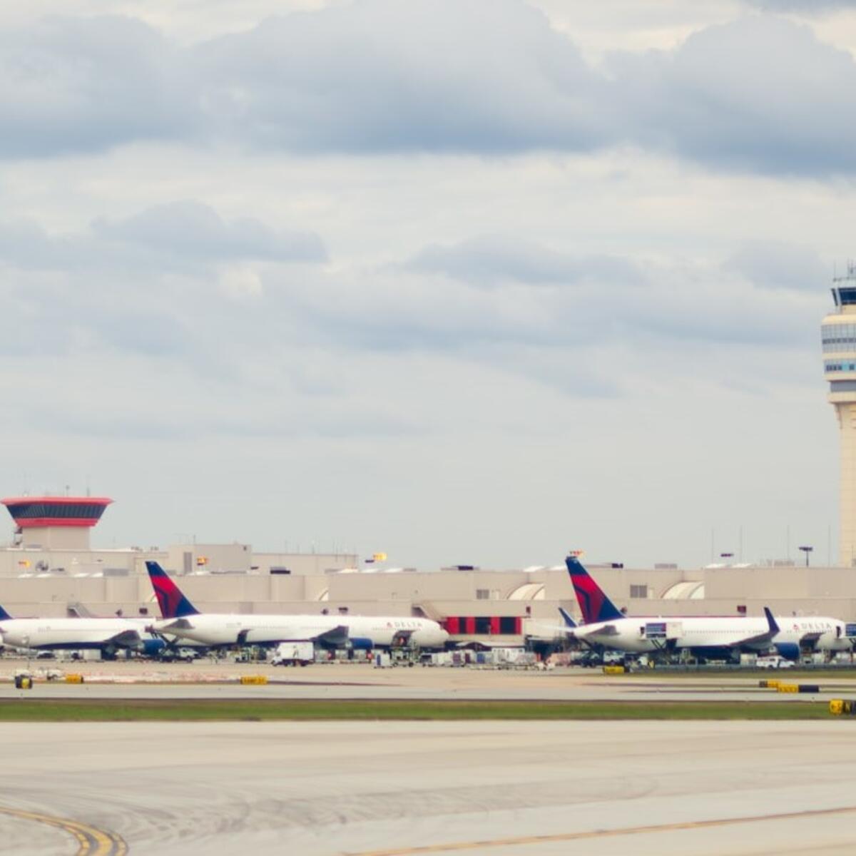 Delta planes parked at Hartsfield-Jackson Atlanta International Airport